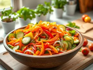 Sałatka z cukinii, papryki, marchewki i cebuli – nasz przepis!