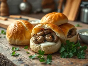 Bułki z pieczarkami – Pyszna przekąska