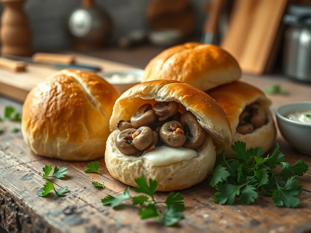 Bułki z pieczarkami – Pyszna przekąska
