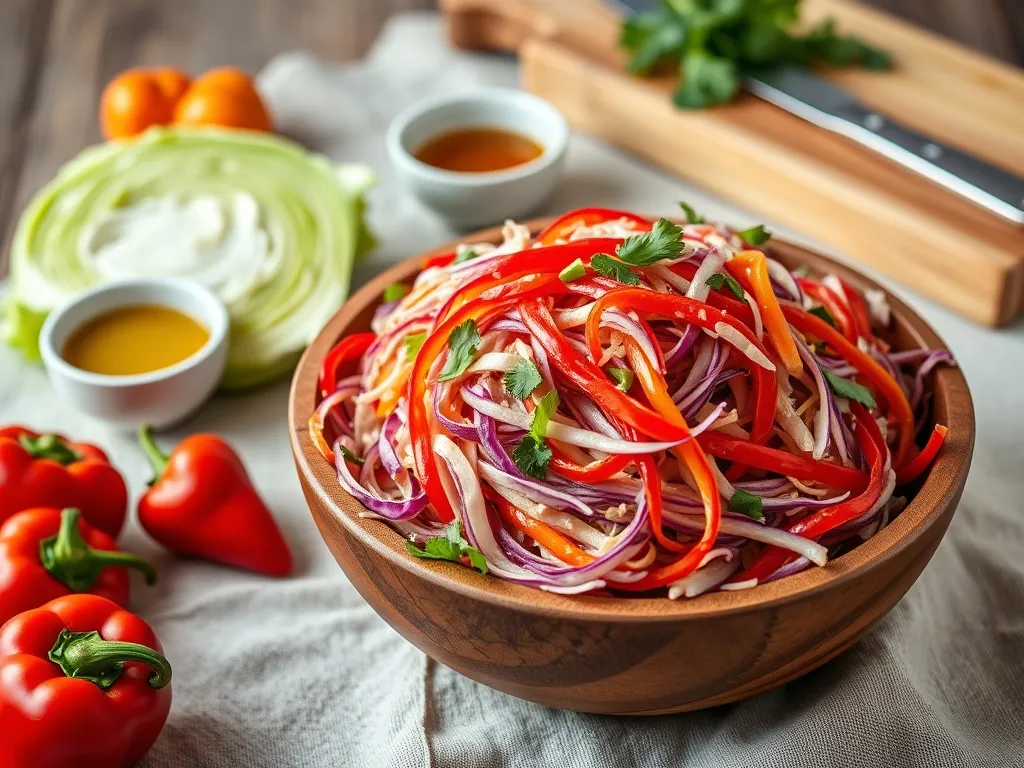 Domowa surówka z kapusty pekińskiej i papryki – przepis