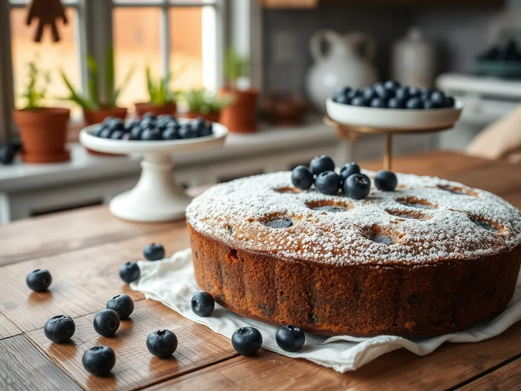 Szybkie ciasto wegańskie z borówkami – Przepis na słodkość