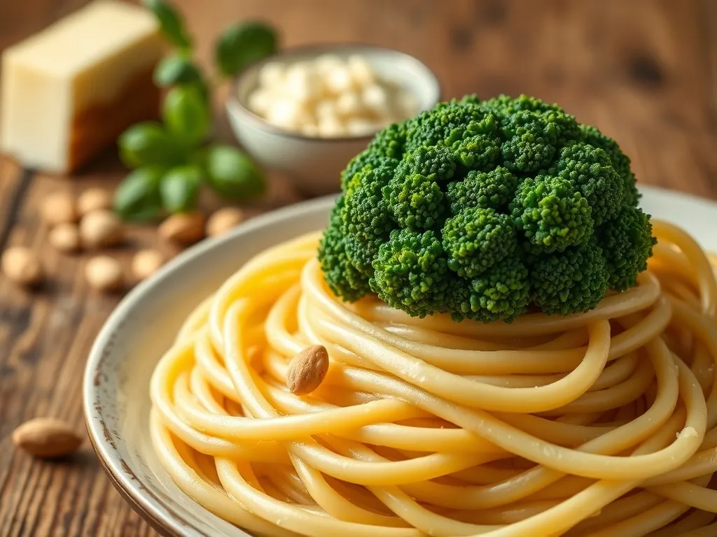 Przepis na makaron z brokułami w sosie smietanowym